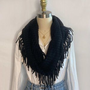 bp. - Black Fringe Infinity Scarf